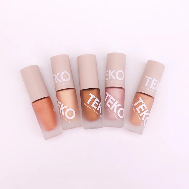 Private Label Liquid Highlighter Body Brighten Glow 5 Color Shine Glitter Body Illuminator For Makeup