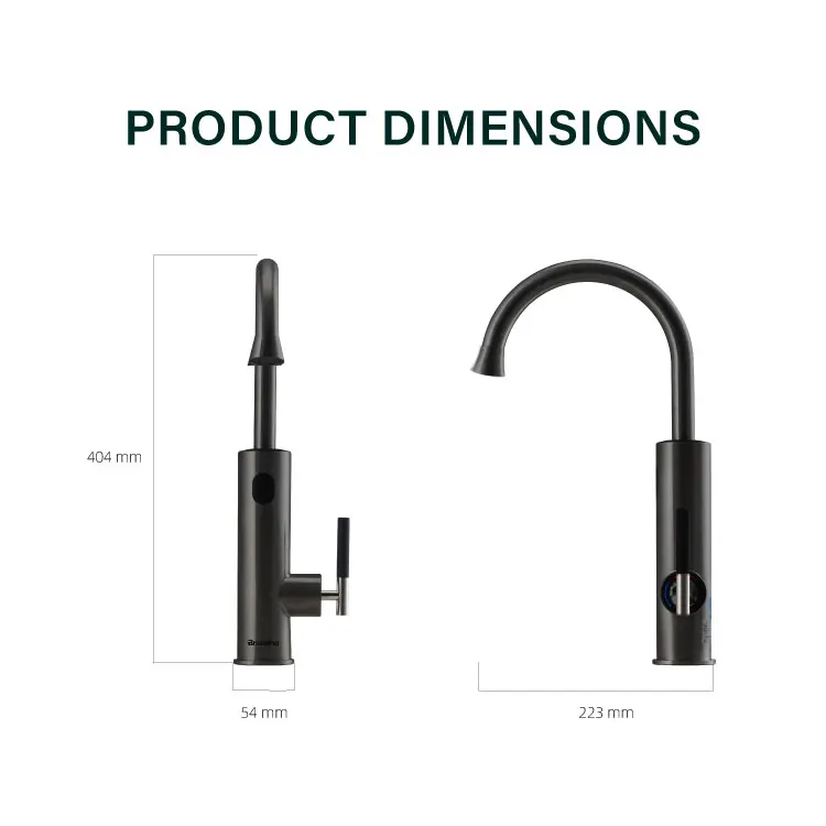 Кран для горячей воды Briwellna, Электрический смеситель для кухни, 220 В, светодиодный дисплей