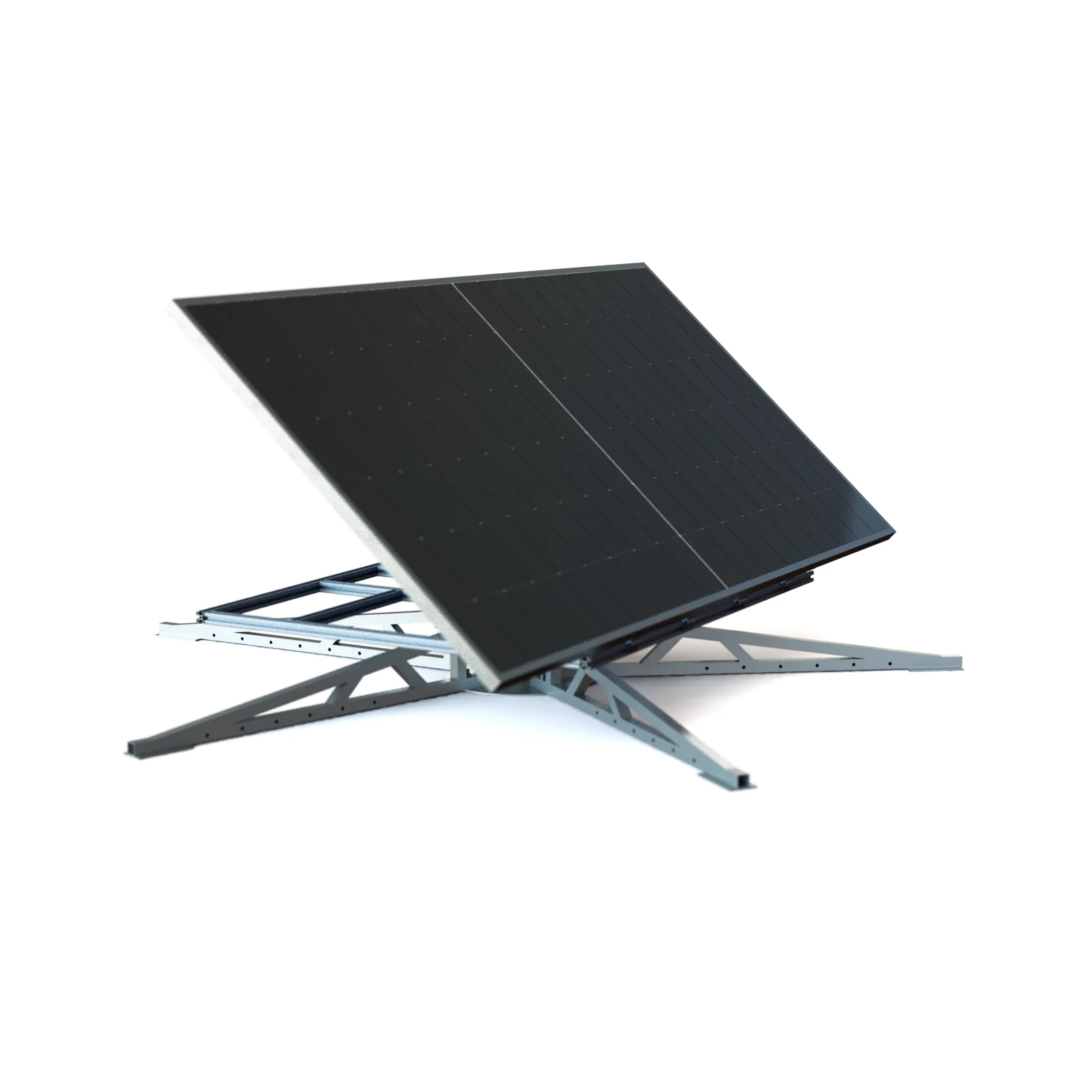 Dual Axis Solar Tracker for Roof Mounting Auto Tracking Sun by Light Sensor Wind Resistance Panel Rack High Efficient