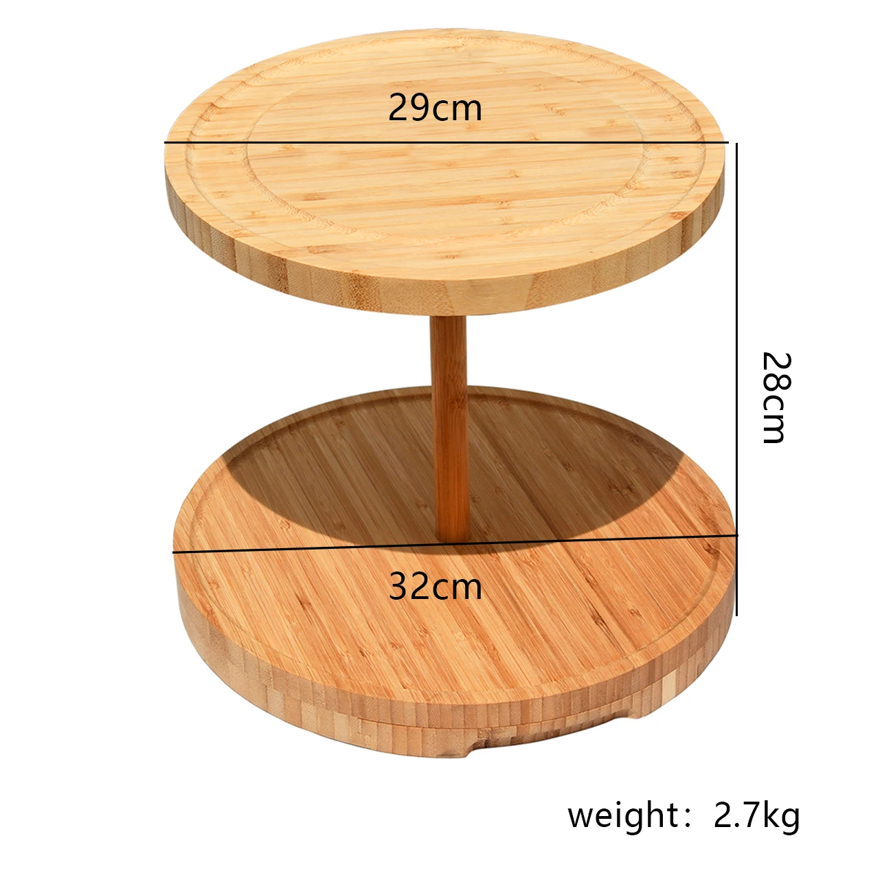 Marble Black Unique Bamboo Acacia Charcuterie Cheese Board With Drawers Knives Set 2 Tiers Platter High Quality