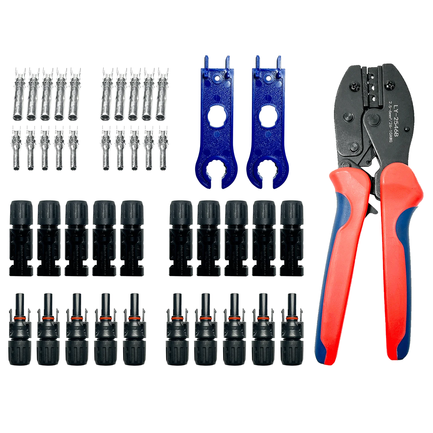 Терминальный Солнечный PV кабель провода обжимные инструменты Набор 2 5 4 6 мм2 LY-2546B панели солнечных батарей обжимной инструмент набор