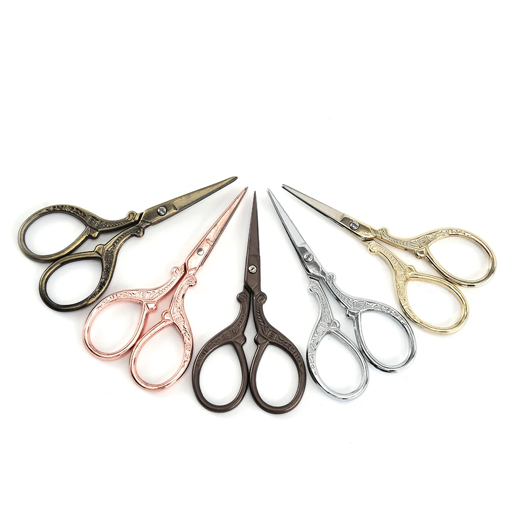Stainless Steel Scissors Retro Crane Shape Stork Embroidery Sewing Tools Measures Craft Shears CrossStitch Scissors