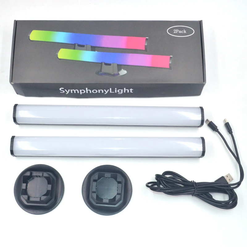 Hot Selling 2 Pack APP Control Smart RGB Light Bar Rhythm Recognition Music Light Ambient Light For TV