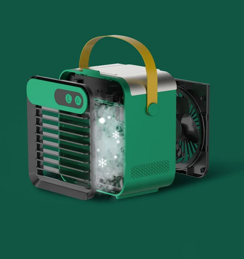 Desktop portable mist fans with phone holder makeup mirror water spray multi function 3 in 1 rechargeable mini desk fan