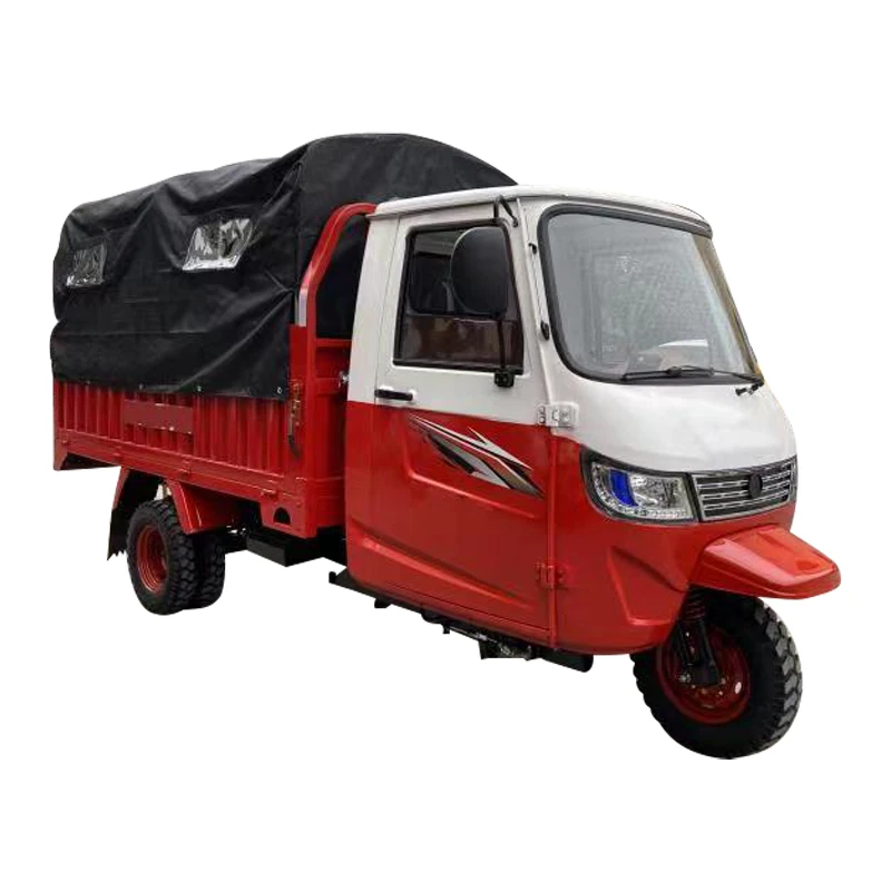 JUYUN factory custom Three Five Wheel Tricycle Motorized Gas Powered 200cc Self Loader Cargo Tricycle