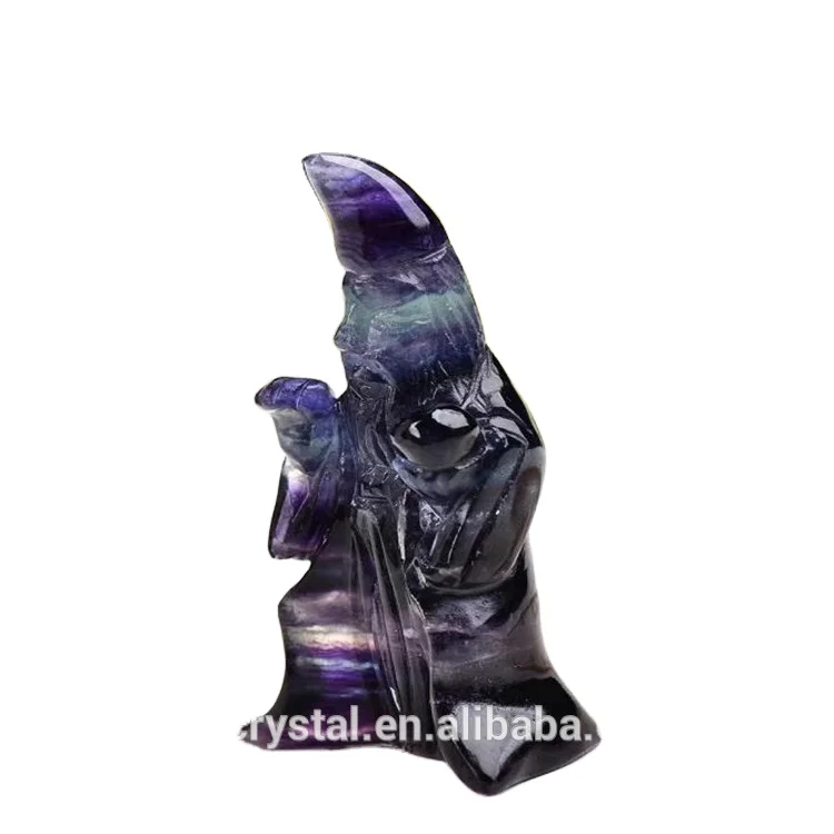 Robin Crystal wholesale semi precious stone carving crystal witch for reiki chakra