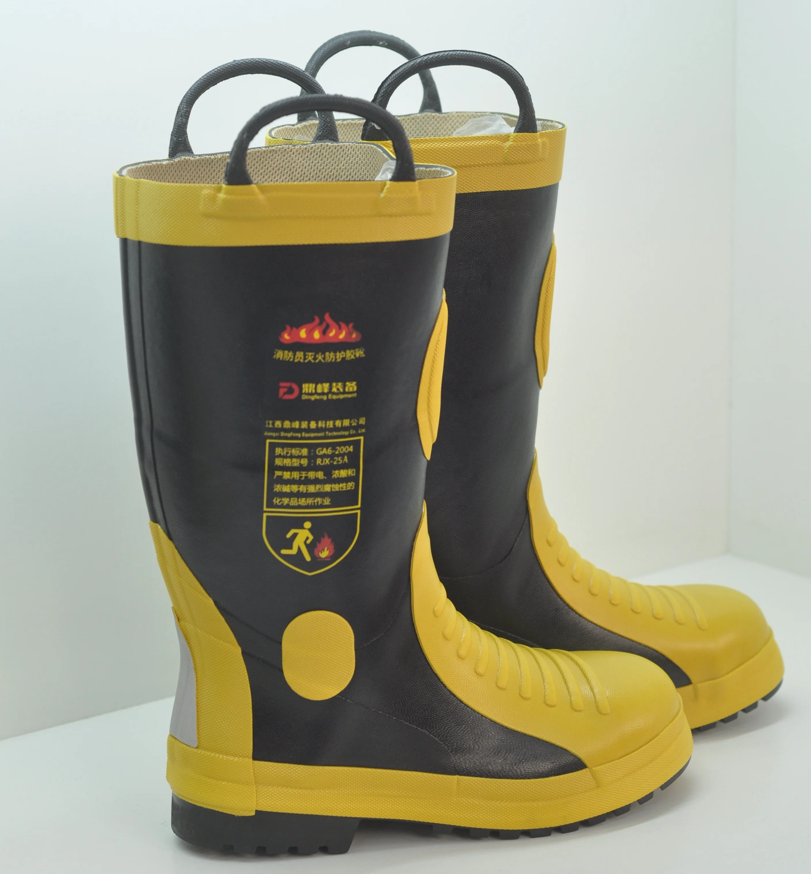 CE Certified Anti-Slip Firefighting Boots Industrial Safety Rubber Protective Gear for Firemen