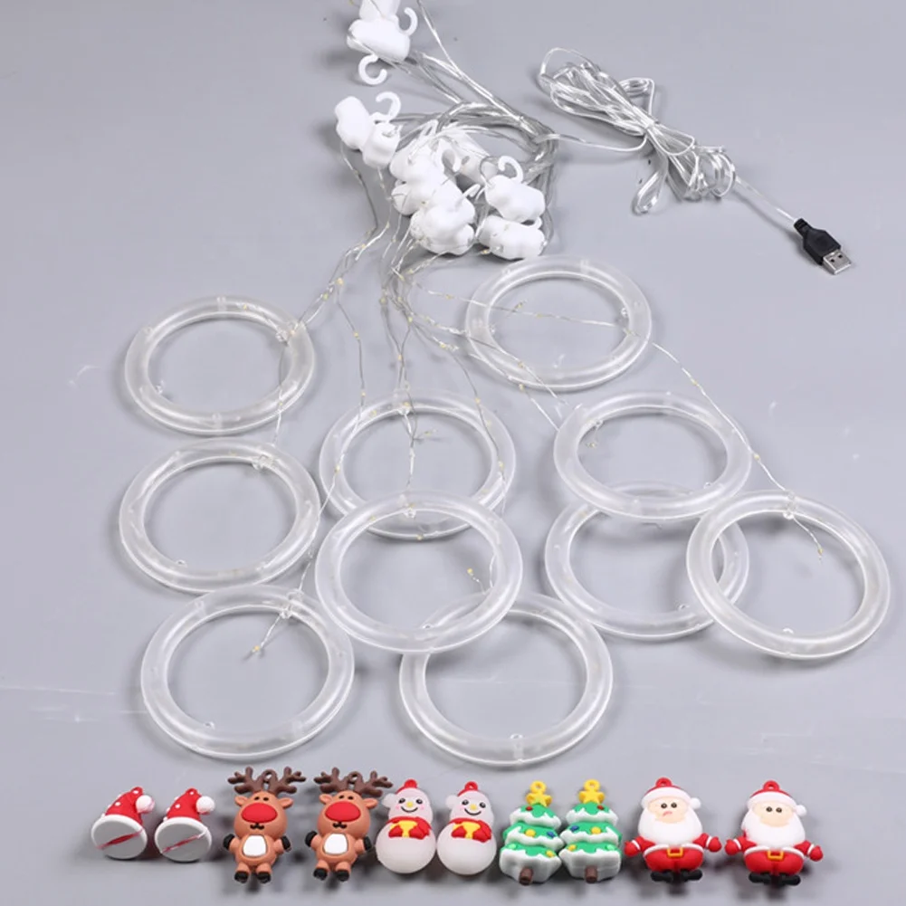 China Supplier Hot Sales Led Christmas Windom String Lights Novelty Xmas Hanging Light with USB Merry Christmas Holiday Lighting