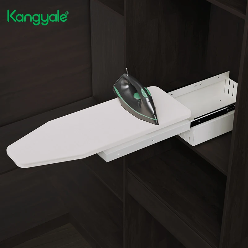 Home Furniture Built-in Foldable 180 degree Rotatable Ironing Board Pull Out Folding Ironing Board For Wardrobe