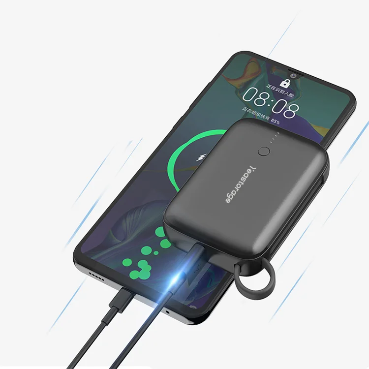 Best Quality Low Price Led Display Built In Cable Portable Powerbank Quick Charging Mini Power Bank 9600 Mah Slim Power Banks