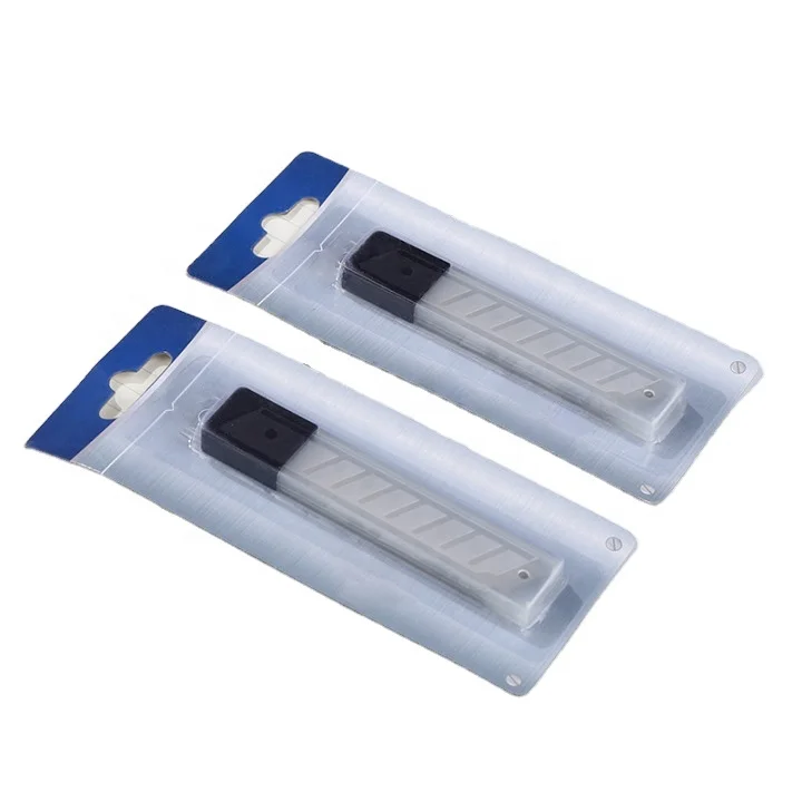 
Knife Blade 18mm 10pcs per Tube Snap Off Cutter Utility Knife Blade for Paper Cutting Knife Replacement Blades 