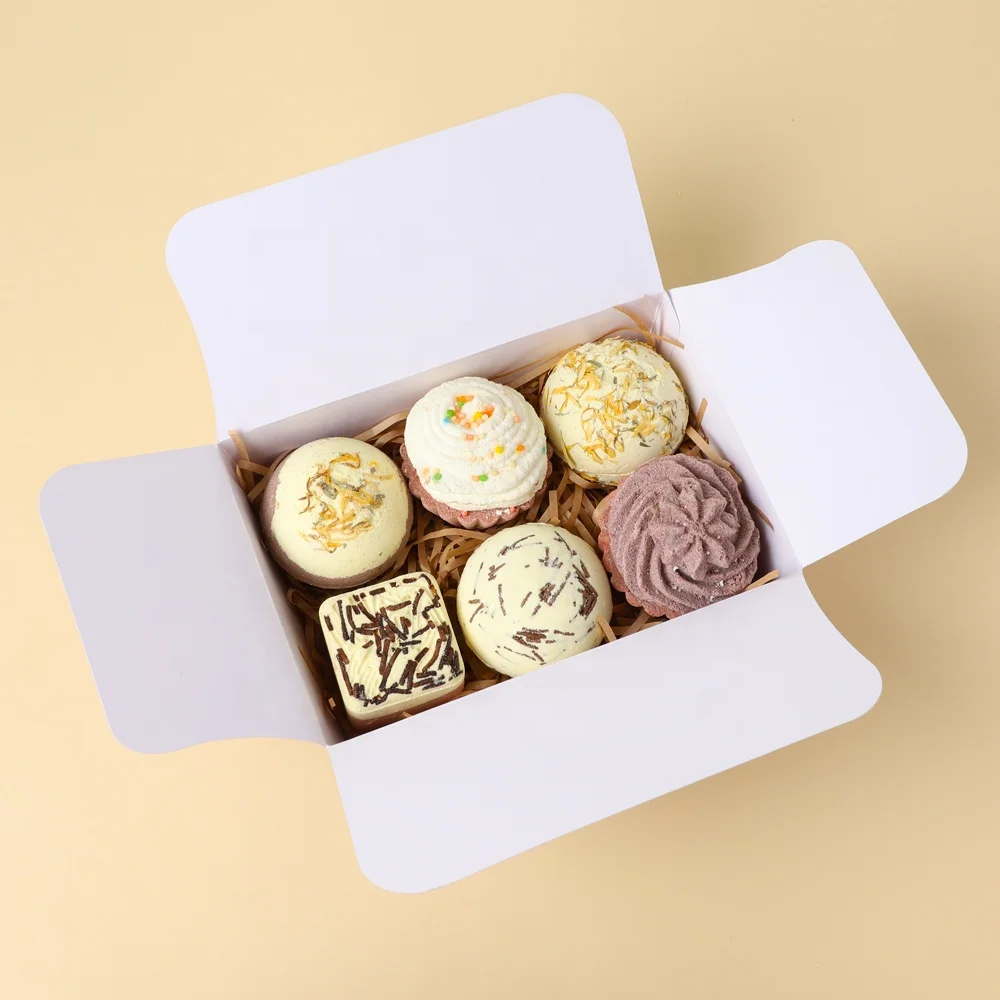 new product ideas 2022 gift set oem luxury bubble organic natural handmade fizzy kids chocolate cupcake bath bombs