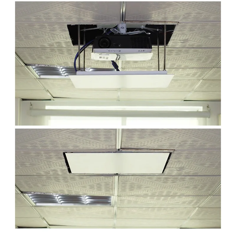 Motorized Ceiling Recessed Projector Lift Electric Double Scissor Ceiling Projector Lifts With Remote Control