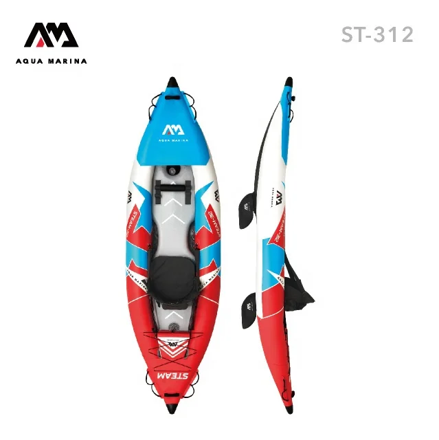 
Steam 1 Person Wholesale Drop Stitch Floor Inflatable Touring Sea Kayak 