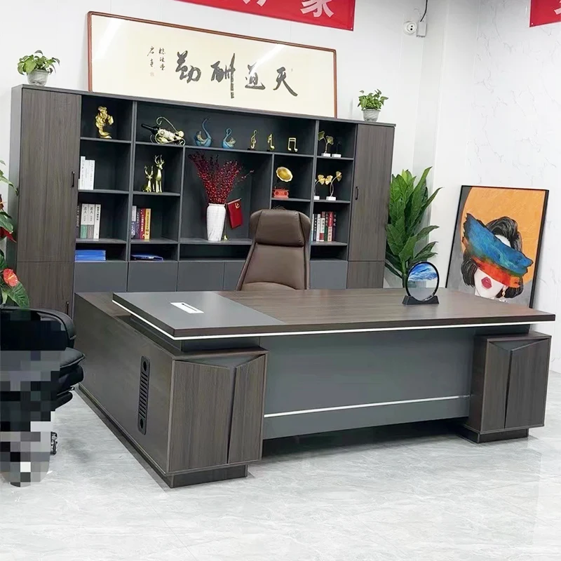 Chuangyue Boss Desk Simple Modern President Table and Chair Combination Large Desk Manager Supervisor Office Furniture