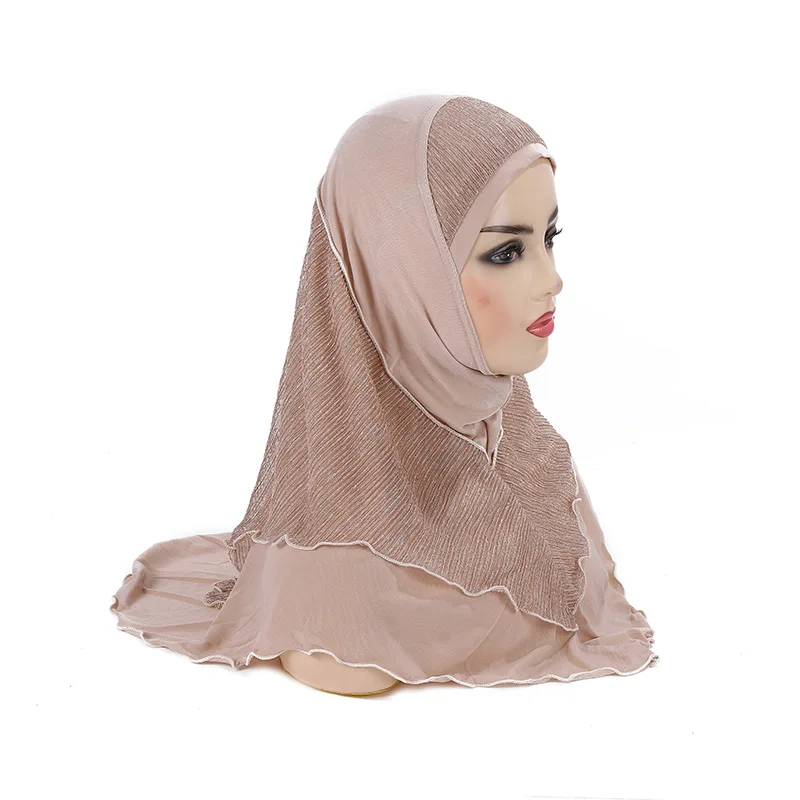 Yibaoli Factory Supply good quality 17 colors jersey long scarves with mesh women for muslim women 2022 hijab malaysia