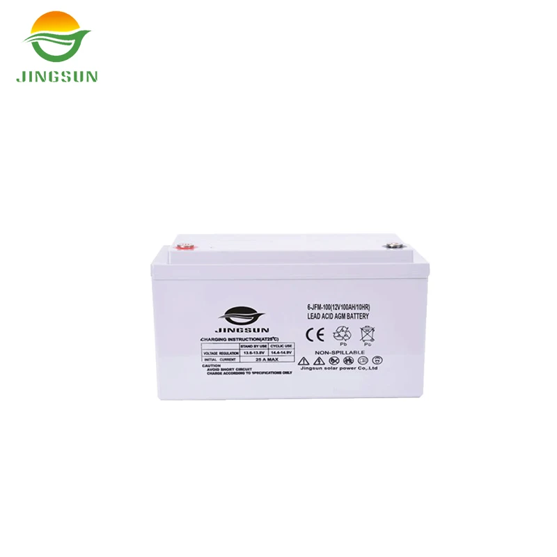 Jingsun The Best Selling AGM 12v 100ah Lead Acid Battery for Solar Energy Storage