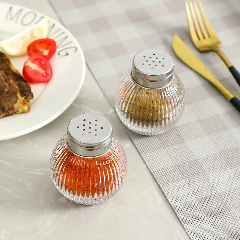 High Quality Bpa Free 3OZ 100ml  Glass Cruet Condiment Bottles Seasoning Jar With 304Sus Lid