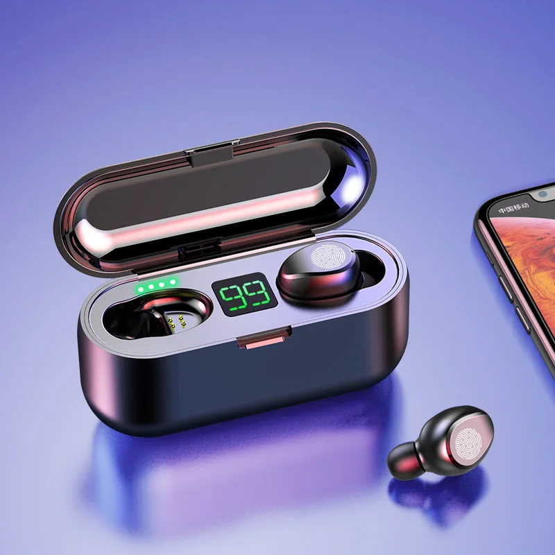  Сенсорное управление водонепроницаемый Ipx7 F9 5C цифровой дисплей беспроводные наушники аудиофоны F9-8 F9-5 F9-5C