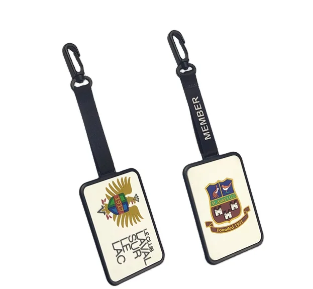 Wholesales Promotional Custom Logo 3D Rubber Custom Blank Golf Bag Tags