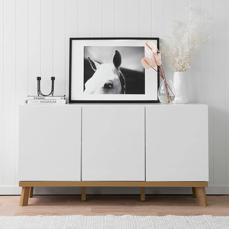 Modern Design Bedroom Furniture Wooden Chest of Drawers with 3 Door Cheap MDF Wooden Chest Drawers Cabinet