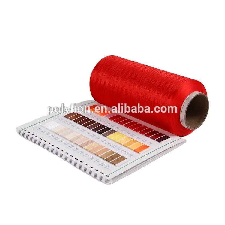 Shuyuan 100% Polyester DTY Filament 150/144d High Strength Dope Dyed Spun Twisted Yarn for Embroidery Sewing Weaving Style FDY