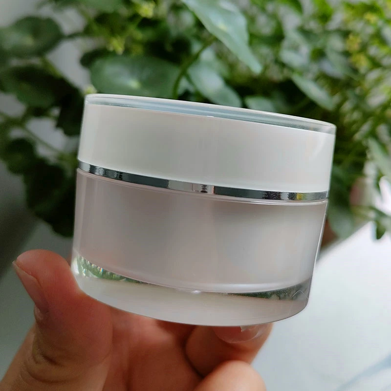 Wholesales Empty Black Jars Cosmetic Packaging Double Wall Containers Hot sale 10g 15g 1oz 50g UV Nail Gel Jar Pot