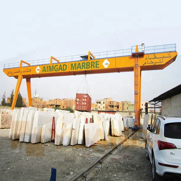 15t 20t 30t 35t 40t 45t 50t Rail Mounted Double Girder Lifting Marble Granite Stone Block Gantry Crane 25t With Hoist For Sale