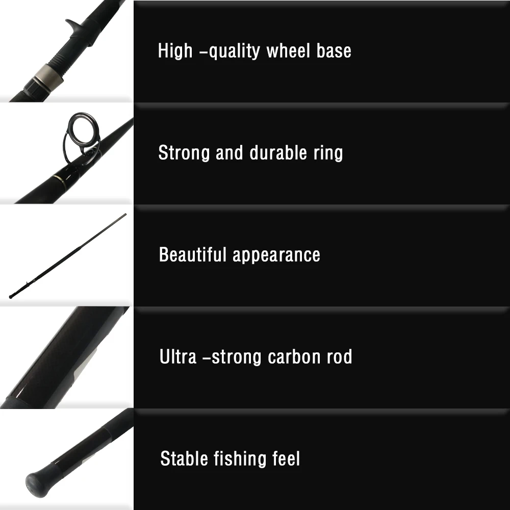 Wondersee OEM/ODM Factory High Carbon 3 Section Solid Glass Fiber Casting Reel Blank 4.2M Fishing Surf Rod