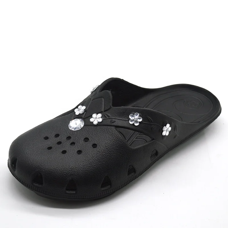 latest design eva garden clogs for woman eva clog with Crystal decoration