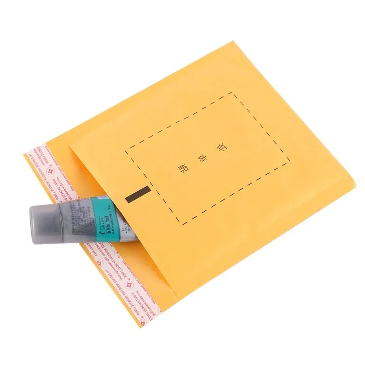 Customized Self Adhesive Pink Kraft Paper Mailing Bags Padded Shipping Envelopes Recyclable Kraft Bubble Mailer
