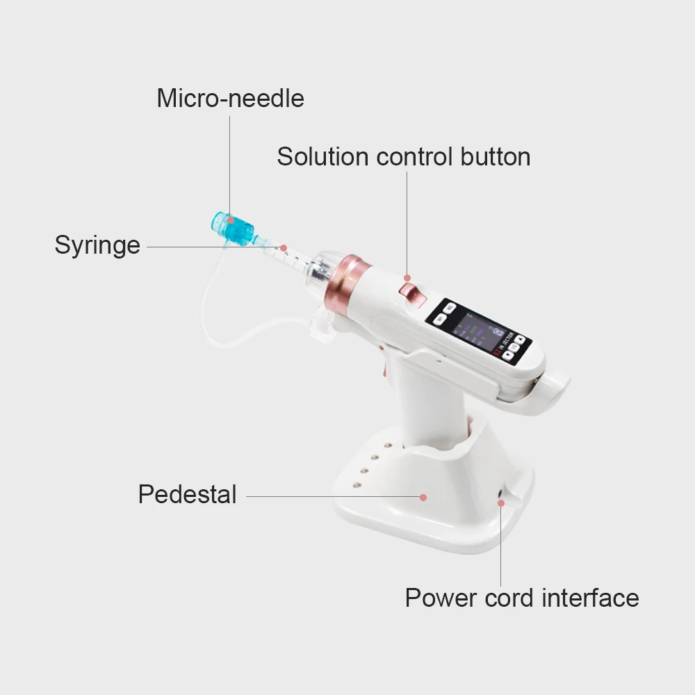 Wireless multi needle mesotherapy skin firm face lifting moisturizing facial ez injector vital injection gun