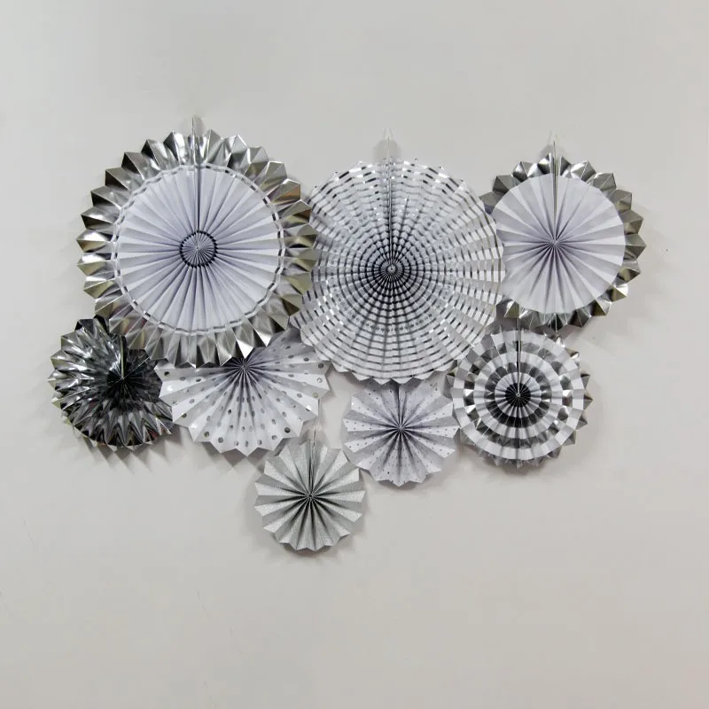 Christmas special wholesale spot pure color handmade paper fan flower set