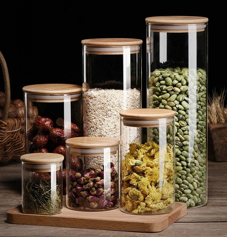 Customized storage tank for kitchen miscellaneous grains and snacks with high borosilicate glass sealed container