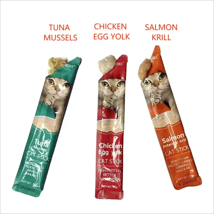 Оптовая продажа пюре для кошек лосось куриный крем лакомство домашних животных кошачий бар влажный корм жидкие