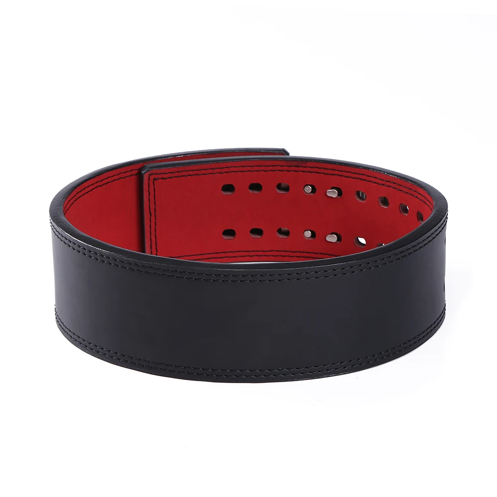 2024 Wholesale Fitness Back Support Squat Weightlifting Powerlifting Weight Leather Lifting Lever Buckle Double Power Belt