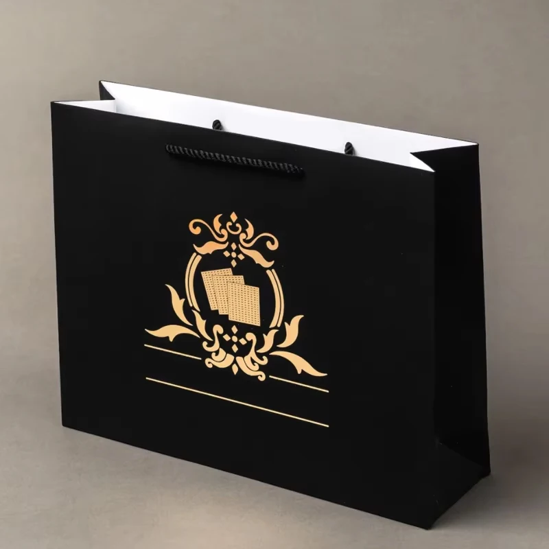Luxury Ribbon Handle Boutique Retail Shopping Packaging Customized Printed Euro Paper Gift Bags With Logo