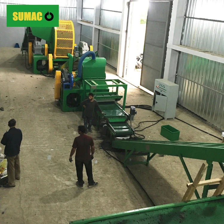 Whole Tire Shredder / Rubber And Plastic Shredder Machine / Wasted Tire Recycling Machine For Rubber Powder