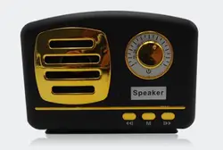 Best Creative Gift Retro Wireless Portable Mini Bluetooth Speaker with Fm Radio Usb