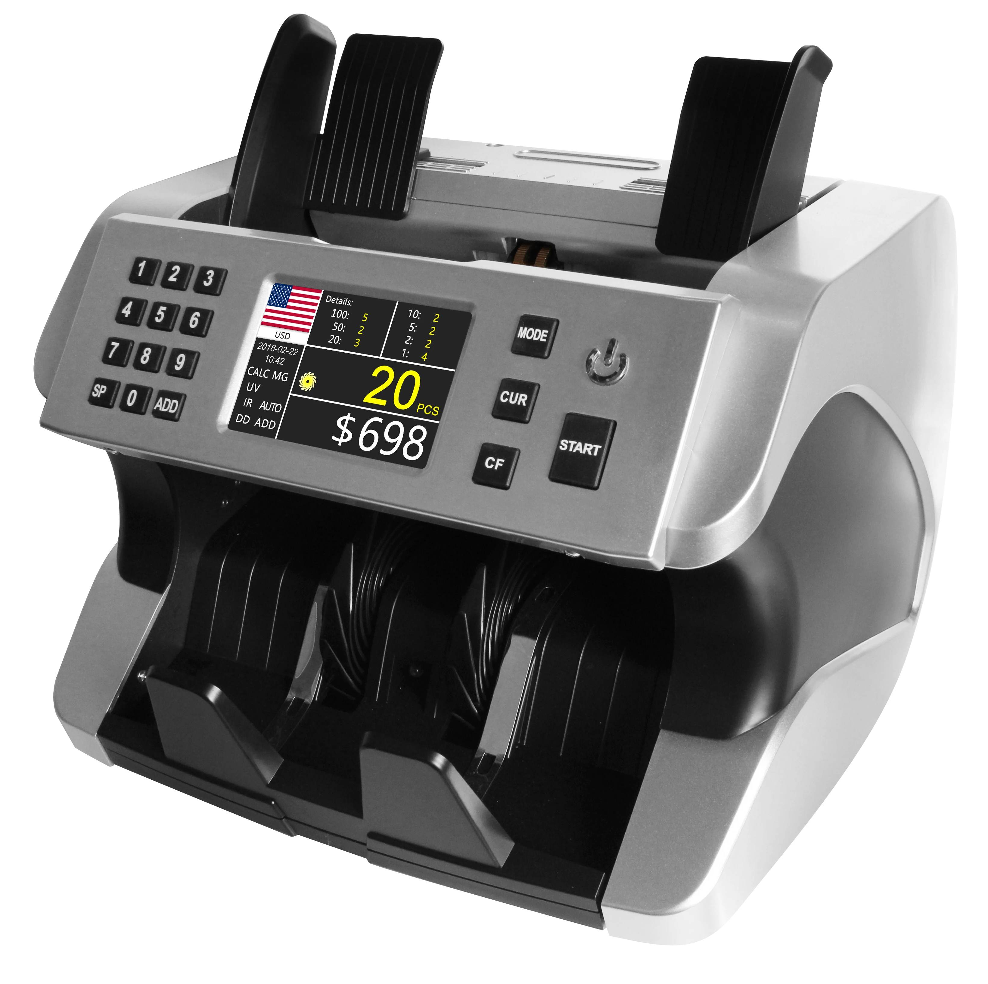 AL-185 Top Loading Bill Counter Money Detector Cash Counting Machine