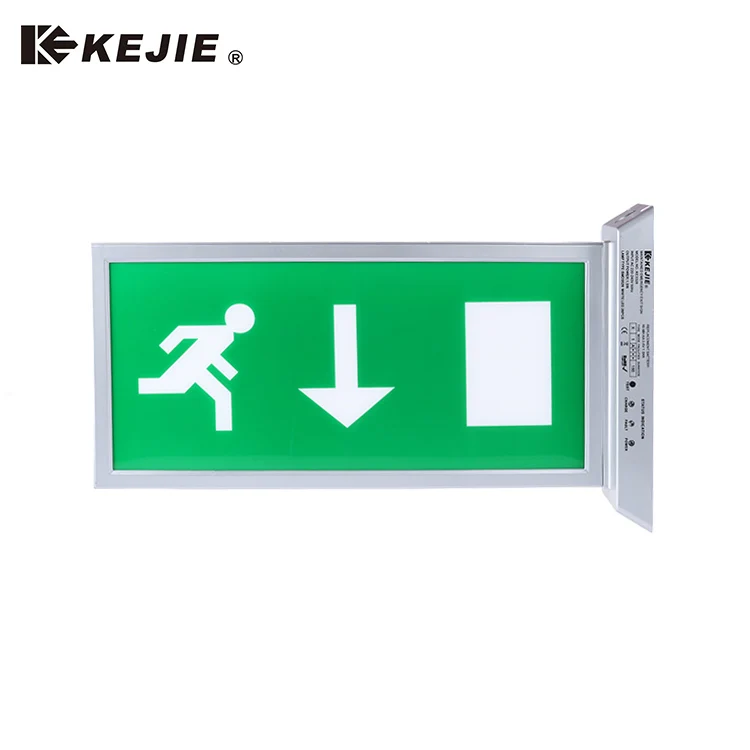 220V Rechargeable Emergency Exit Light Wall Mount Led Exit Sign Emergency Light