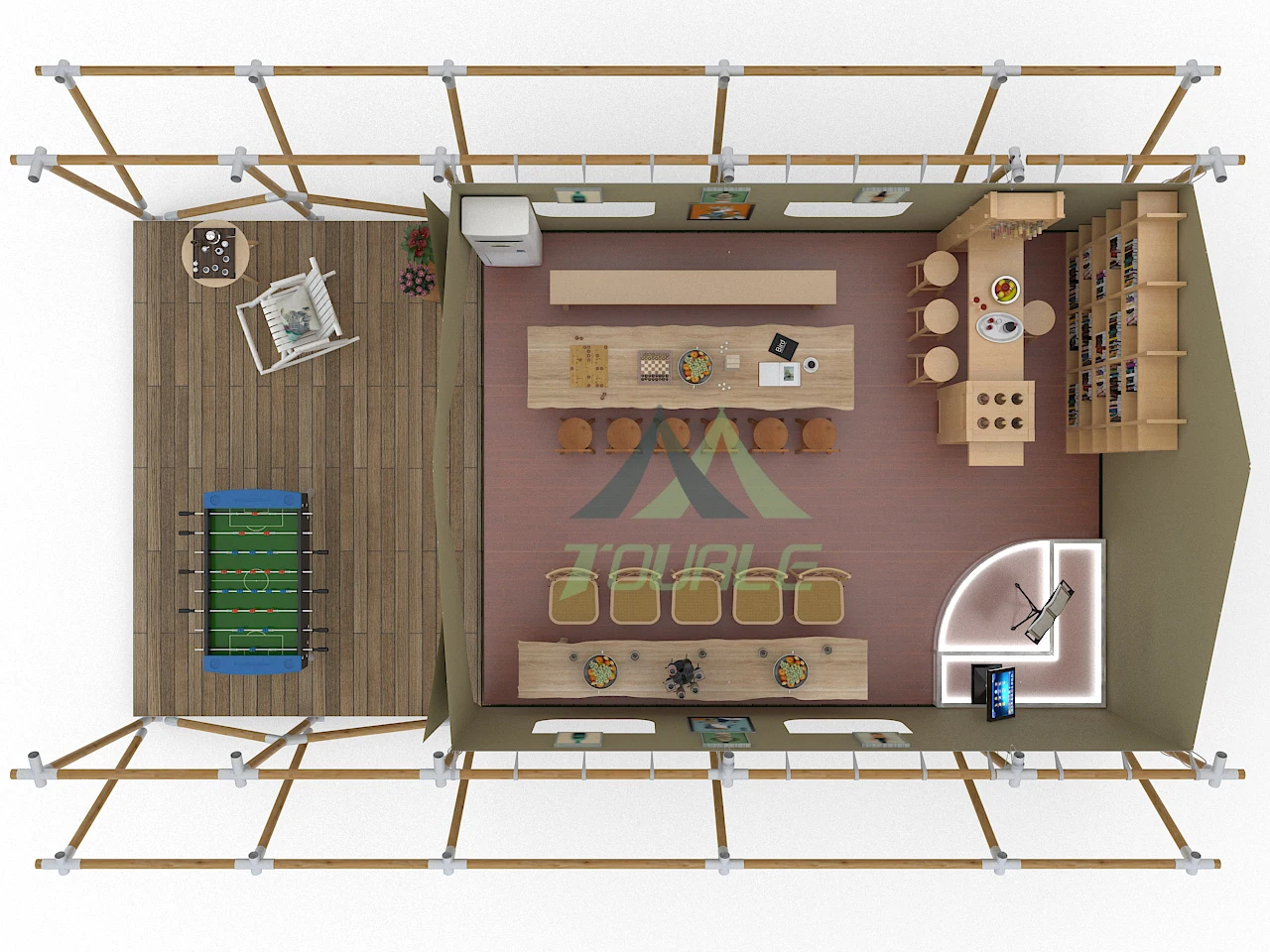 TULEE new design prefabricated house african safari tents waterproof luxury yurt glamping luxury tent hotel tents