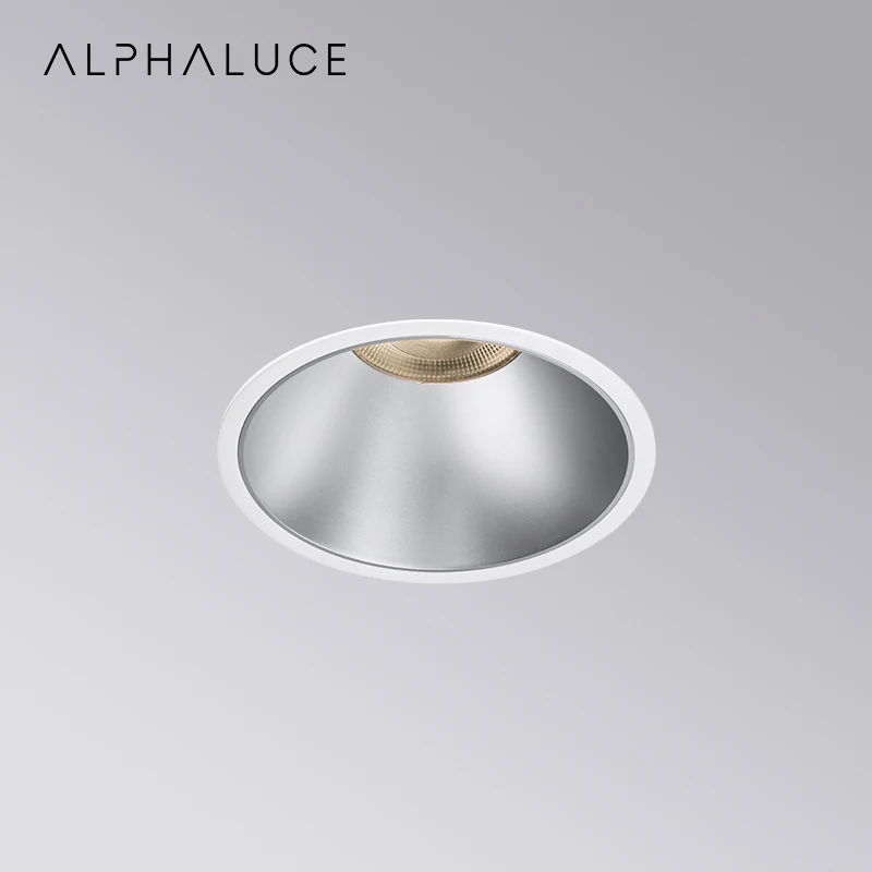 ALPHALUCE 43W Round Ceiling Recessed Down Light Die-Casting Aluminum Cob Ip65 Led Downlight