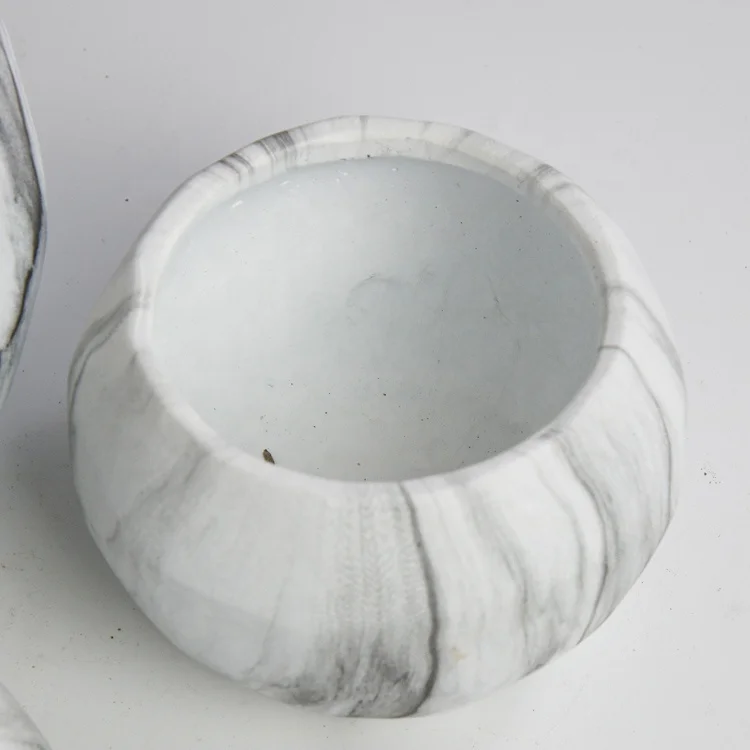 Unique Marble Style Garden Planter Plant Pot Small Flower Pot