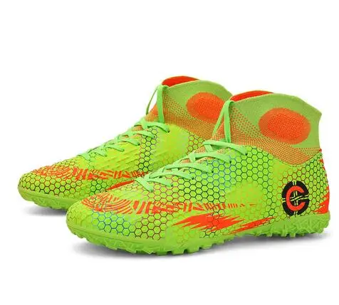 Long Spikes Outdoor Hot Sale Mens Soccer Cleats High Ankle Football Shoes Soccer Traing Boots For Men Women Soccer Shoes Child