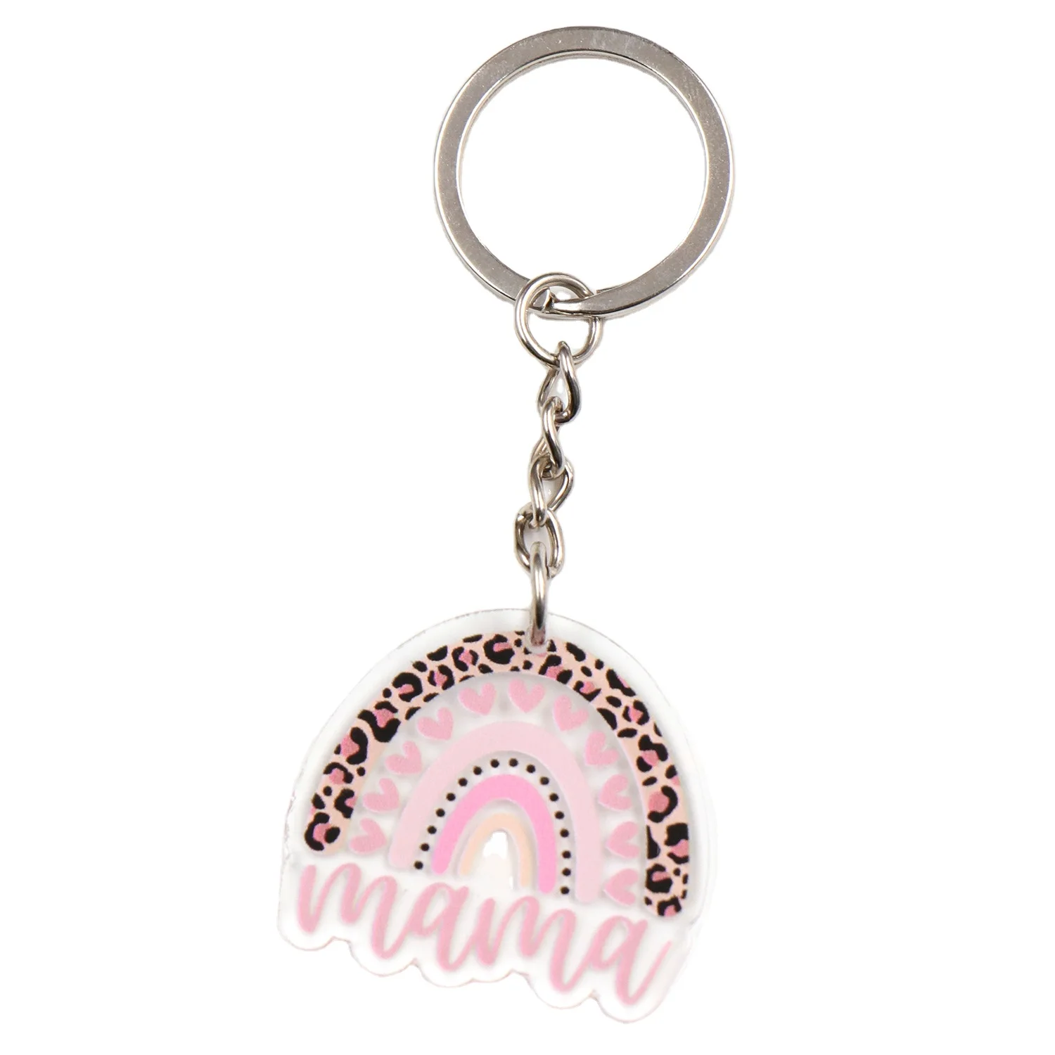 KHS185KH1100 (1 шт.) акриловый брелок для мам праздничный с леопардовым