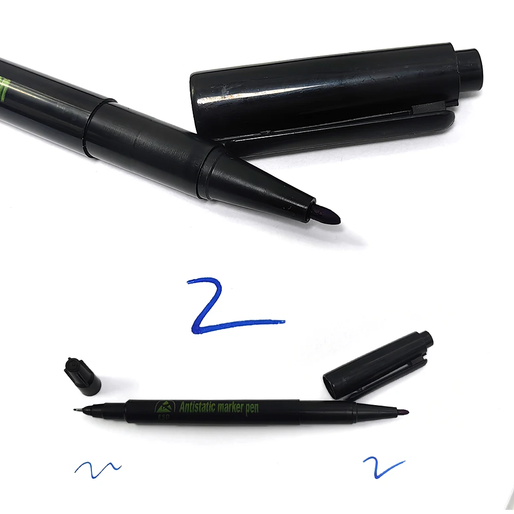Black Red Blue Ink Cleanroom Office Stationery Marking Pen ESD Antistatic Refillable Marker Pen