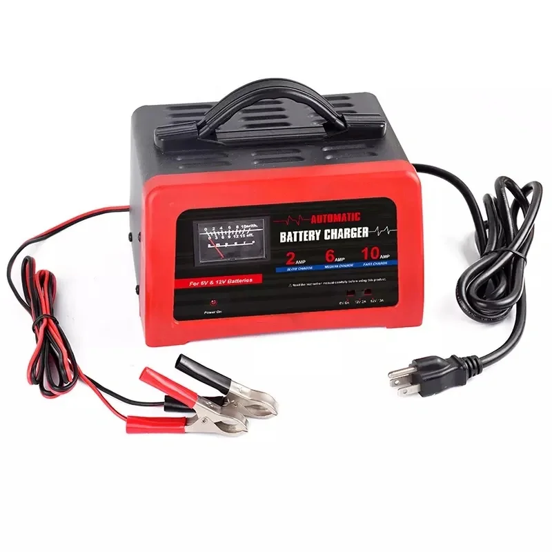 Manual/Auto Battery Charger for 6V/12V Car Lead-Acid Batteries