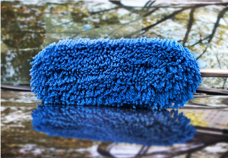 Щетка для мытья автомобиля из микрофибры, многофункциональная мойка с выдвижной ручкой и воском для удаления пыли