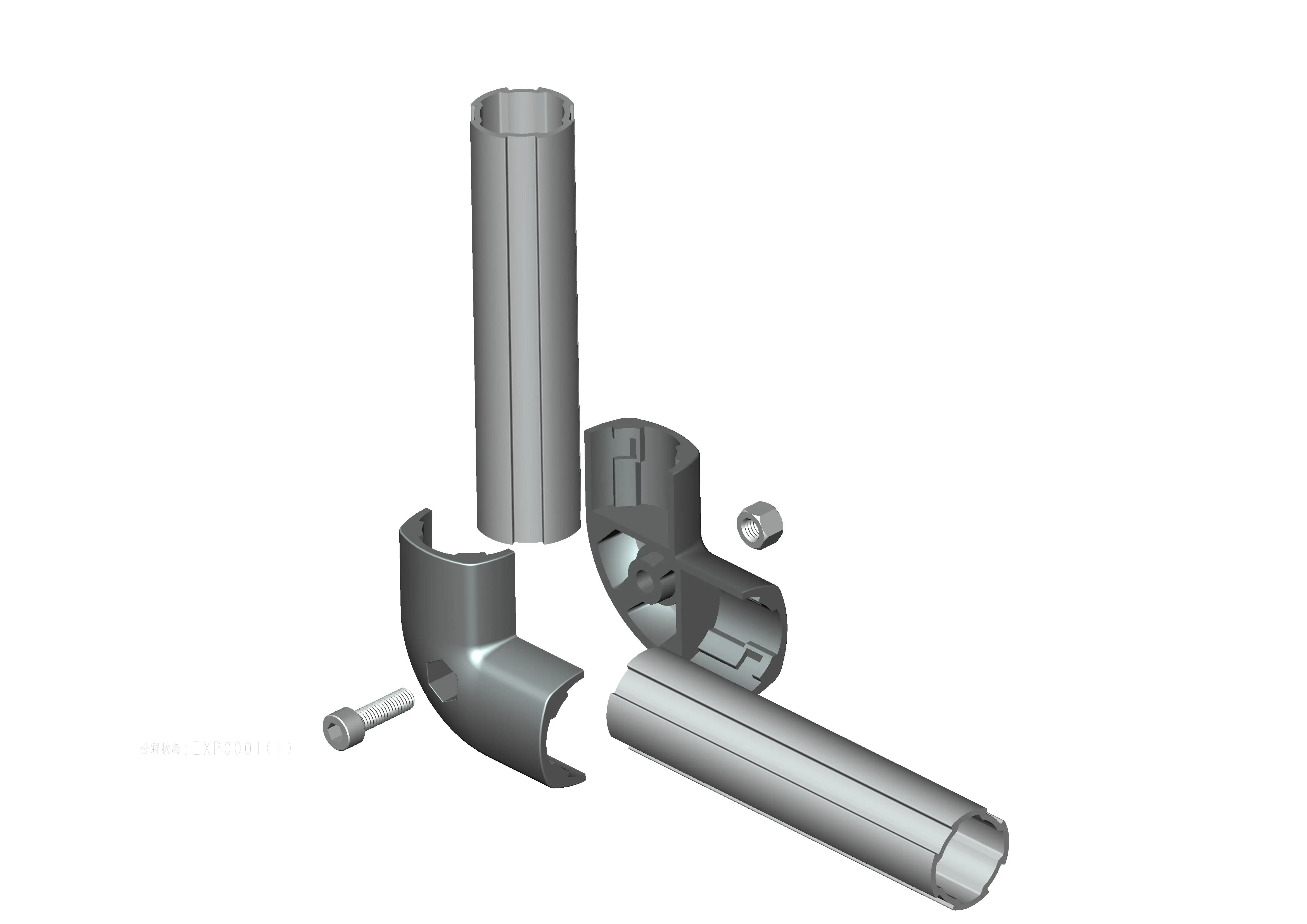 J43-A90 Factory supplied metal material 90 degree l type tube connector
